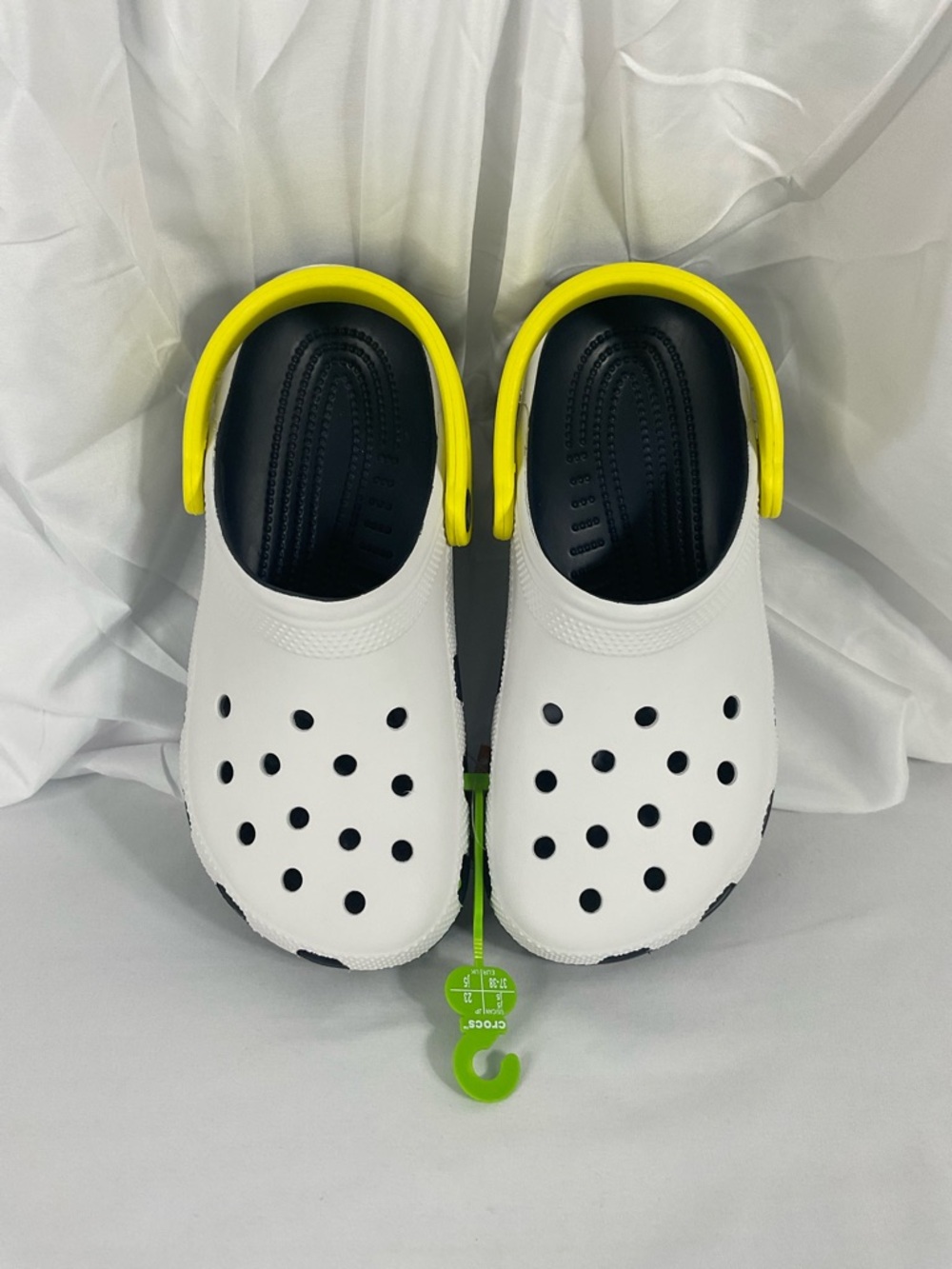 CROCS Classic Retro Sport Clog K - White Yellow and Blue - Picture 11 of 12